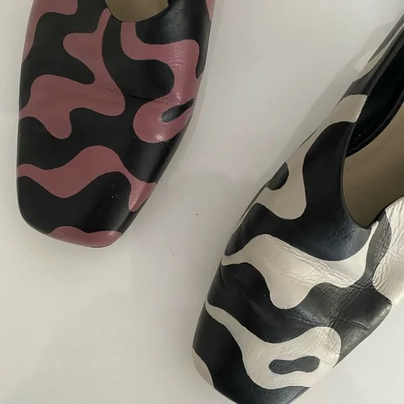 SOLD🏁Everlane handpainted square toe slingbacks - Picture 6 of 7
